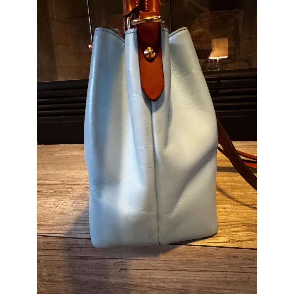 Dooney & Bourke Barlow Satchel Handbag – Robins Egg Blue Leather Crossbody Bag - Picture 5 of 16